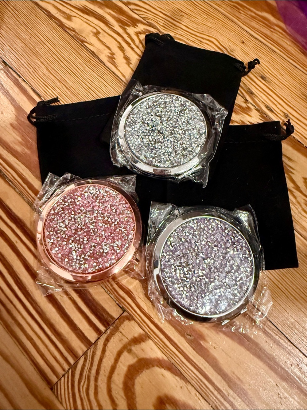 1 Rhinestone Compact Mirror —choice of color
